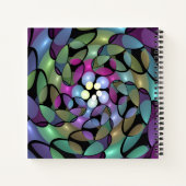 Farbige Bewegungen Abstrakte Trippy Fraktal Art Notizblock (Rückseite)