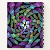 Farbige Bewegungen Abstrakte Trippy Fraktal Art Notizblock (Rückseite)