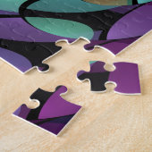 Farbige Bewegungen Abstrakte Trippy Fraktal Art Puzzle (Seite)