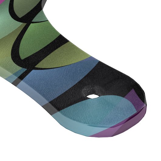 Farbige Bewegungen Abstrakte Trippy Fraktal Art Schneidebrett (Ecke)