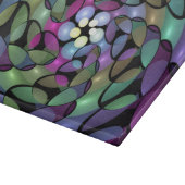 Farbige Bewegungen Abstrakte Trippy Fraktal Art Schneidebrett (Ecke)