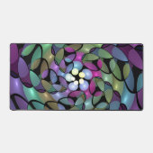 Farbige Bewegungen Abstrakte Trippy Fraktal Art Schreibtischunterlage (Vorderseite)