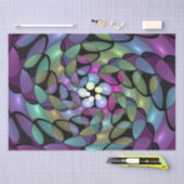 Farbige Bewegungen Abstrakte Trippy Fraktal Art Seidenpapier (Handwerk)