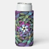 Farbige Bewegungen Abstrakte Trippy Fraktal Art Selters Dosenkühler (Seltzer Rückseite)