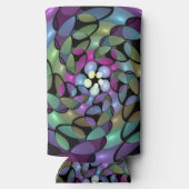 Farbige Bewegungen Abstrakte Trippy Fraktal Art Selters Dosenkühler (Rückseite)