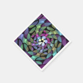 Farbige Bewegungen Abstrakte Trippy Fraktal Art Serviette (Ecke)