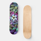 Farbige Bewegungen Abstrakte Trippy Fraktal Art Skateboard (Vorderseite)