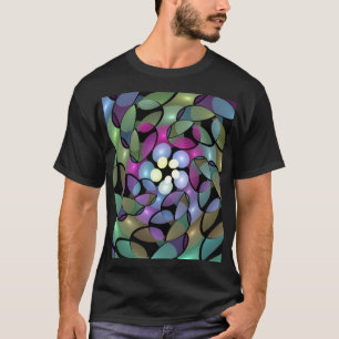 Farbige Bewegungen Abstrakte Trippy Fraktal Art T-Shirt