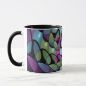 Farbige Bewegungen Abstrakte Trippy Fraktal Art Tasse (Links)