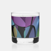 Farbige Bewegungen Abstrakte Trippy Fraktal Art Whiskyglas (Rechts)