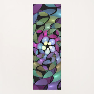 Farbige Bewegungen Abstrakte Trippy Fraktal Art Yogamatte