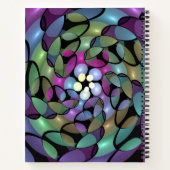 Farbige Bewegungen Abstrakter Trippy-Fraktal-Name Notizblock (Rückseite)