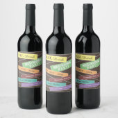 Farbige Bezeichnung, Party für die Haushaltsaufwär Weinetikett (Flaschen)