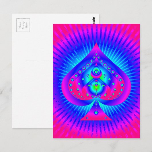 Farbige Bildzeichen Postkarte (Vorne/Hinten)