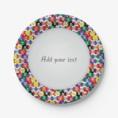 Farbige Billard-Bälle Pappteller (Vorderseite)