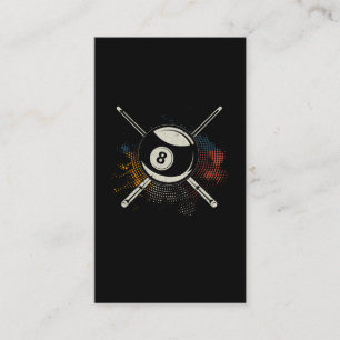 Farbige Billard Queue Pool Acht Ball Billard Visitenkarte