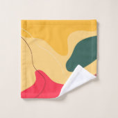 Farbige Bio Formen abstrakter Hintergrund Badhandtuch Set (Waschlappen)