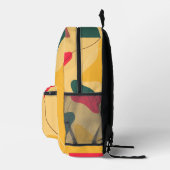 Farbige Bio Formen abstrakter Hintergrund Bedruckter Rucksack (Rechts)