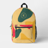 Farbige Bio Formen abstrakter Hintergrund Bedruckter Rucksack (Vorderseite)