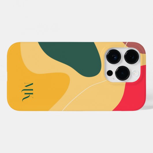 Farbige Bio Formen abstrakter Hintergrund Case-Mate iPhone Hülle (Rückseite (Horizontal))