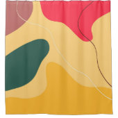 Farbige Bio Formen abstrakter Hintergrund Duschvorhang (Vorderseite)
