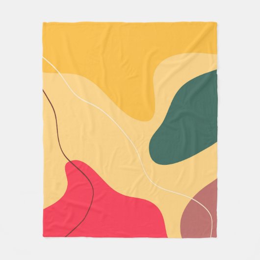 Farbige Bio Formen abstrakter Hintergrund Fleecedecke (Vorderseite)