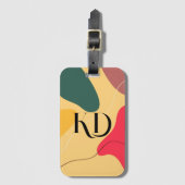 Farbige Bio Formen abstrakter Hintergrund Gepäckanhänger (Vorderseite Vertikal)