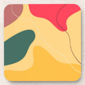 Farbige Bio Formen abstrakter Hintergrund Getränkeuntersetzer (Vorderseite)