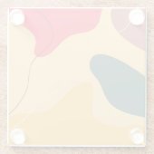 Farbige Bio Formen abstrakter Hintergrund Glasuntersetzer (Rückseite)