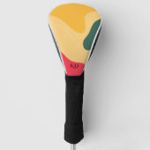 Farbige Bio Formen abstrakter Hintergrund Golf Headcover (Vorderseite)