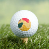 Farbige Bio Formen abstrakter Hintergrund Golfball (Insitu T-Shirt)