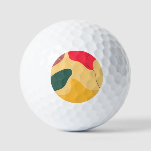 Farbige Bio Formen abstrakter Hintergrund Golfball (Vorderseite)