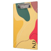 Farbige Bio Formen abstrakter Hintergrund Klemmbrett (Links)