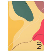 Farbige Bio Formen abstrakter Hintergrund Klemmbrett (Rückseite)