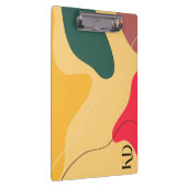 Farbige Bio Formen abstrakter Hintergrund Klemmbrett (Rechts)