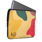 Farbige Bio Formen abstrakter Hintergrund Laptopschutzhülle (Vorne Rechts)