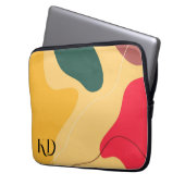 Farbige Bio Formen abstrakter Hintergrund Laptopschutzhülle (Vorderseite Links)