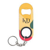 Farbige Bio Formen abstrakter Hintergrund Mini Flaschenöffner (Vorderseite)