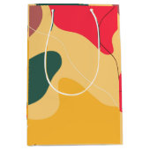 Farbige Bio Formen abstrakter Hintergrund Mittlere Geschenktüte (Vorderseite)