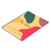 Farbige Bio Formen abstrakter Hintergrund Notizblock (Linke Seite)