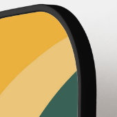 Farbige Bio Formen abstrakter Hintergrund Pickleball Schläger (Linke Seite)