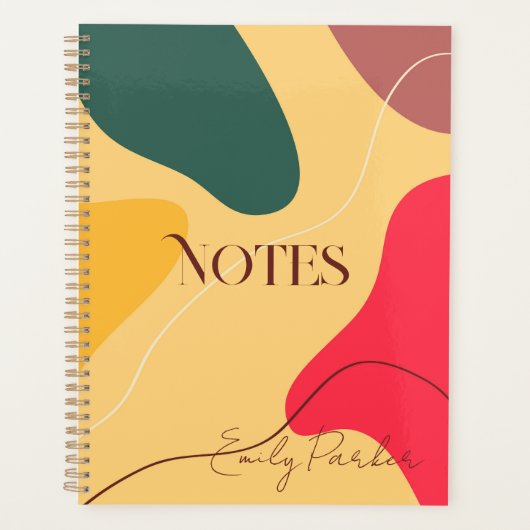 Farbige Bio Formen abstrakter Hintergrund Planer (Vorderseite)