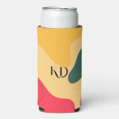 Farbige Bio Formen abstrakter Hintergrund Selters Dosenkühler (Seltzer Vorderseite)