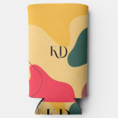 Farbige Bio Formen abstrakter Hintergrund Selters Dosenkühler (Vorderseite)