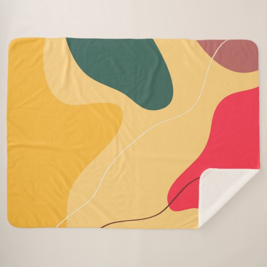 Farbige Bio Formen abstrakter Hintergrund Sherpadecke (Vorderseite (Horizontal))