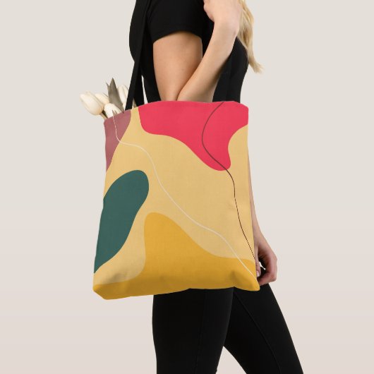 Farbige Bio Formen abstrakter Hintergrund Tasche (Von Nahem)