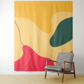 Farbige Bio Formen abstrakter Hintergrund Wandteppich (Beispiel)