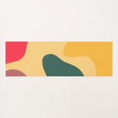 Farbige Bio Formen abstrakter Hintergrund Yogamatte (Rückseite (Horizontal))