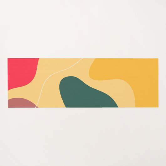 Farbige Bio Formen abstrakter Hintergrund Yogamatte (Rückseite (Horizontal))