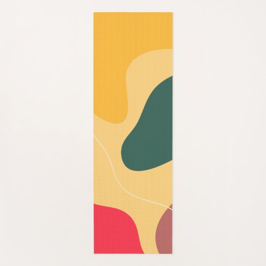 Farbige Bio Formen abstrakter Hintergrund Yogamatte (Vorderseite)